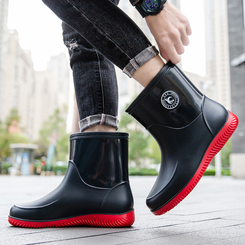 Men'S Shoes Water Resistant - Męskie kalosze do połowy łydki. Nowy
