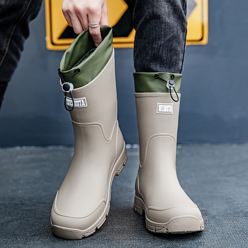 Men'S Shoes Water Resistant - Męskie wodoodporne kalosze do połowy łydki,