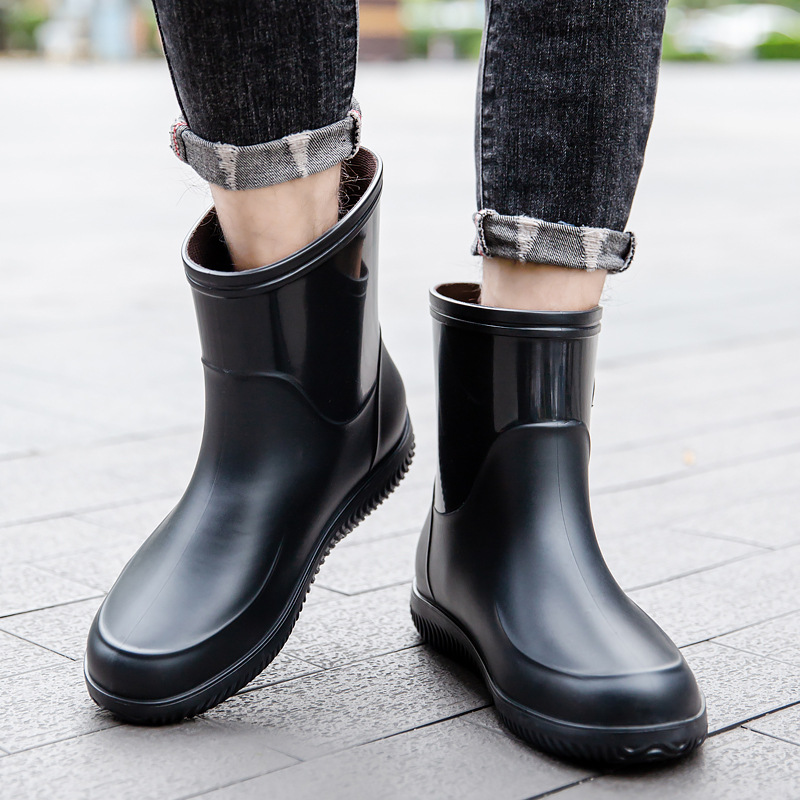 Męskie kalosze do połowy łydki – Men'S Shoes Water Resistant recenzja i cena