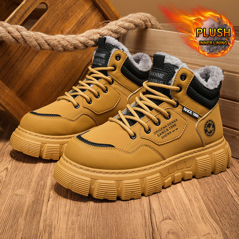 Zimowe, welurowe, wysokie buty – Men'S Shoes With Height Increase recenzja i cena